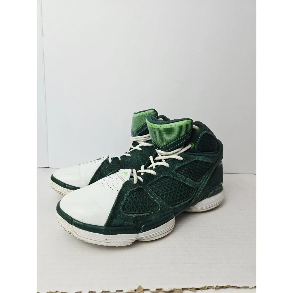 Adidas Men Adizero Derrick Rose 1.5 Restomod Retro Shoe Green suede sz 11‎